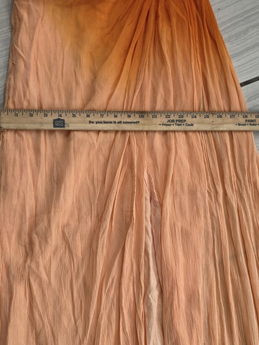NwOT Swaan Plumeria Ombre Orange Floor-Length Gown Maxi Dress Size XL - Picture 9 of 10